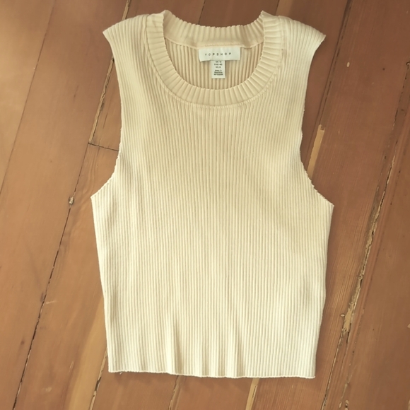 Top shop ribbed knit crop tank - Picture 3 of 6